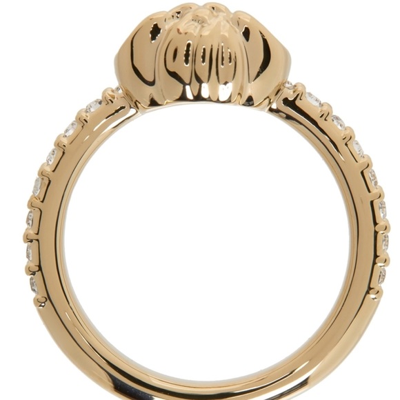 Versace Gold/Crystal Medusa Ring - Picture 6 of 9